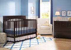 Delta Children Dark Chocolate (207) Layla 4-in-1 Crib, Nursery View c1c