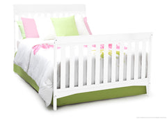 Delta Children White (100) Remi 4-in-1 Crib, Full-Size Bed Conversion a4a