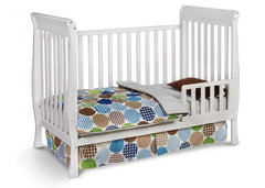 Delta Children White (100) Winter Park 3-in-1 Crib, Toddler Bed Conversion a3a