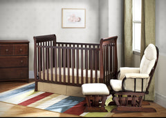 Delta Children Black Cherry Espresso (607) Winter Park 3-in-1 Crib, Nursery View c1c