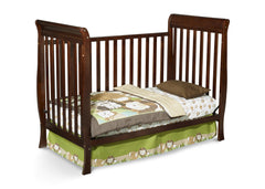 Delta Children Black Cherry Espresso (607) Winter Park 3-in-1 Crib, Toddle Bed Conversion c3c