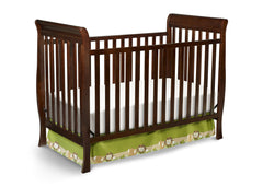 Delta Children Black Cherry Espresso (607) Winter Park 3-in-1 Crib, Crib Conversion c2c