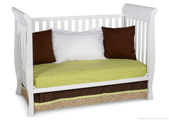 Delta Children White (100) Charleston/Glenwood 3-in-1 Crib, Day Bed Conversion a3a