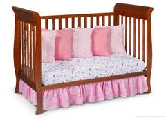 Delta Children Spiced Cinnamon (209) Charleston/Glenwood 3-in-1 Crib Side View, Day Bed Conversion c4c