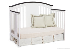 Delta Children White/Espresso (145) Newport 4-in-1 Crib, Day Bed Conversion a3a