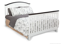 Delta Children White/Espresso (145) Newport 4-in-1 Crib, Full-Size Conversion a4a