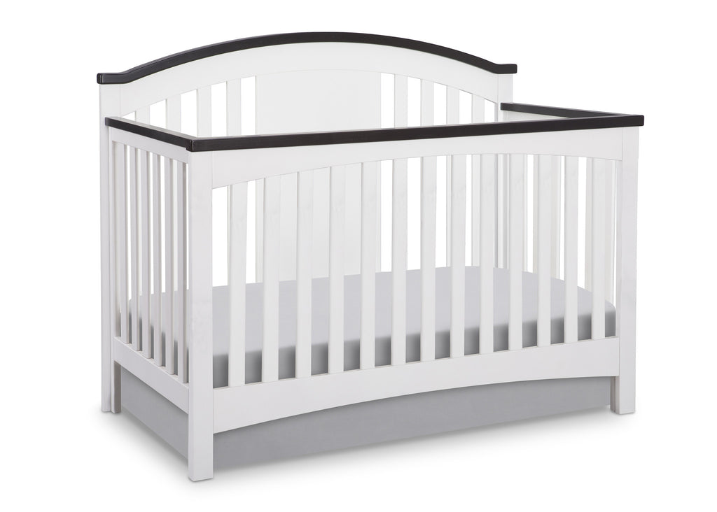 Delta Children White/Espresso (145) Newport 4-in-1 Crib, Crib Conversion a1a