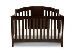 Delta Children Espresso (205) Newport 4-in-1 Crib, Crib Conversion, Front View b1b