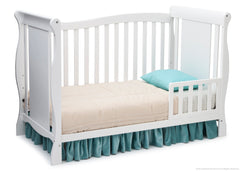 Delta Children White (100) Brookside 4-in-1 Crib, Toddler Bed Conversion a3a