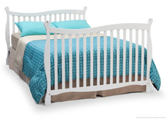 Delta Children White (100) Brookside 4-in-1 Crib, Full-Size Bed Conversion a5a