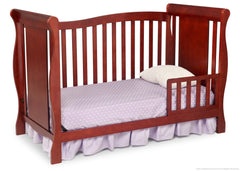 Delta Children Cabernet (648) Brookside 4-in-1 Crib, Toddler Bed Conversion c3c