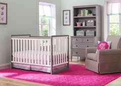 Delta Children White / Grey (066) Urban Classic 3-in-1 Crib in Setting a1a