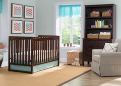 Delta Children Chocolate (204) Urban Classic 3-in-1 Crib in Setting b1b