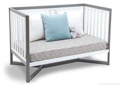 Delta Children White / Grey (027) Tribeca 4-in-1 Crib Side View, Day Bed Conversion a4a