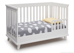 Delta Children White (100) Ava 3-in-1 Crib Toddler Bed Conversion a4a