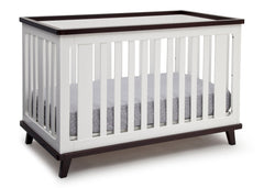 Delta Children White with Black Espresso (141) Ava 3-in-1 Crib b4b