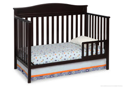 Delta Children Dark Chocolate (207) Larkin 4-in-1 Crib, Toddler Bed Conversion b3b
