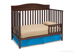 Delta Children Black Cherry Espresso (607) Larkin 4-in-1 Crib, Toddler Bed Conversion d3d