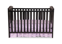 Delta Children Black (001) Capri 3-in-1-Crib, Crib Conversion, Front View a2a