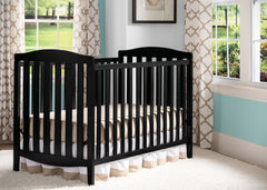 Delta Children Black (001) Capri 3-in-1-Crib, Crib Conversion, Detailed View a1a