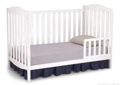 Delta Children White (100) Capri 3-in-1-Crib, Toddler Bed Conversion b3b