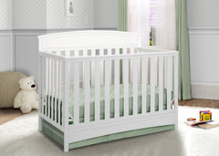 Delta Children White (100) Sutton 4-in-1 Crib, Detailed View a2a