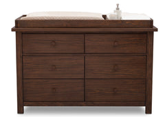 Serta Rustic Oak (229) Northbrook 6 Drawer Dresser, Front View with Props 1 b3b