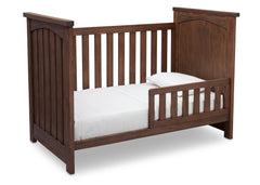 Serta Rustic Oak (229) Northbrook 3-in-1 Crib, Toddler Bed Conversion with Side View b4b