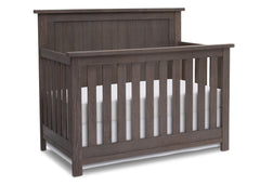 Serta Rustic Grey (084) Northbrook 4-in-1 Crib, Side View with Crib Conversion a2a