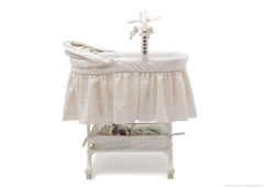 Simmons Kids Sandcastles (293) Deluxe Gliding Bassinet Full Side View with Canopy Detail c2c