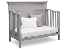 Serta Grey (026) Fairmount 4-in-1 Crib, Side View with Day Bed Conversion b6b