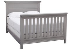 Serta Grey (026) Fairmount 4-in-1 Crib, Side View with Full Bed Conversion b7b