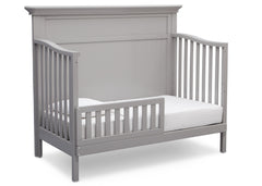 Serta Grey (026) Fairmount 4-in-1 Crib, Side View with Toddler Bed Conversion b5b