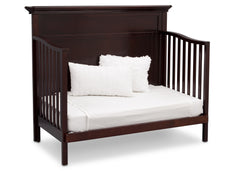 Serta Dark Chocolate (207) Fairmount 4-in-1 Crib, Side View with Day Bed Conversion c6c