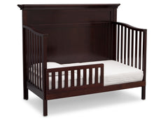 Serta Dark Chocolate (207) Fairmount 4-in-1 Crib, Side View with Toddler Bed Conversion c5c