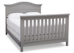 Serta Grey (026) Bethpage 4-in-1 Crib, Side View with Full Size Bed a7a