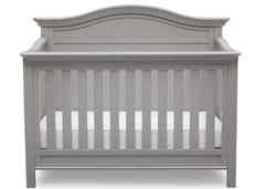 Serta Grey (026) Bethpage 4-in-1 Crib, Front View with Crib Conversion a3a