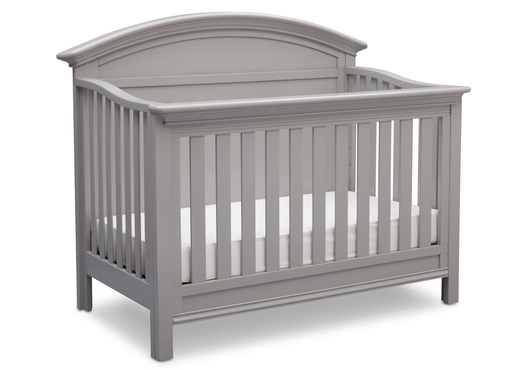 Serta Grey (026) Adelaide 4-in-1 Crib, Side View with Crib Conversion a4a