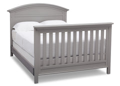 Serta Grey (026) Adelaide 4-in-1 Crib, Side View with Full Size Platform Bed Kit (for 4-in-1 Cribs) 700850 and Footboard a7a