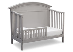 Serta Grey (026) Adelaide 4-in-1 Crib, Side View with Toddler Bed Conversion a5a