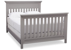 Serta Grey (026) Fernwood 4-in-1 Crib, Side View with Full Size Platform Bed Kit (for 4-in-1 Cribs) 700850 b7b