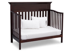 Serta Dark Chocolate (207) Fernwood 4-in-1 Crib, Side View with Day Bed Conversion c6c