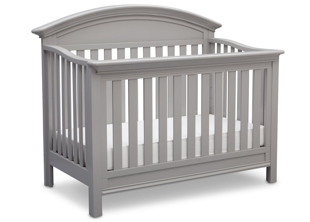 Serta Grey (026) Aberdeen 4-in-1 Crib, Side View with Crib Conversion a4a
