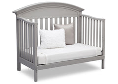 Serta Grey (026) Aberdeen 4-in-1 Crib, Side View with Day Bed Conversion a6a