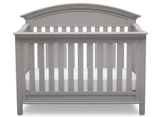 Serta Grey (026) Aberdeen 4-in-1 Crib, Front View with Crib Conversion a3a