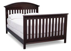 Serta Dark Chocolate (207) Aberdeen 4-in-1 Crib with Full Size Platform Bed Kit (for 4-in-1 Cribs) 700850 with Footboard c7c