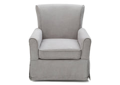 Delta Children Dove Grey (034) Benbridge Upholstered Glider Front View a1a