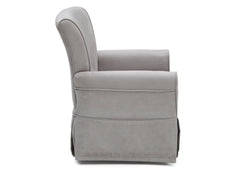 Delta Children Dove Grey (034) Benbridge Upholstered Glider Full Side View a3a