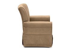 Delta Children Beige (276) Benbridge Upholstered Glider Full Side View b3b