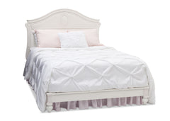 Delta Children White Ambiance (108) Princess Magical Dreams 4-in-1 Crib Side View, Full-Size Bed Conversion b7b